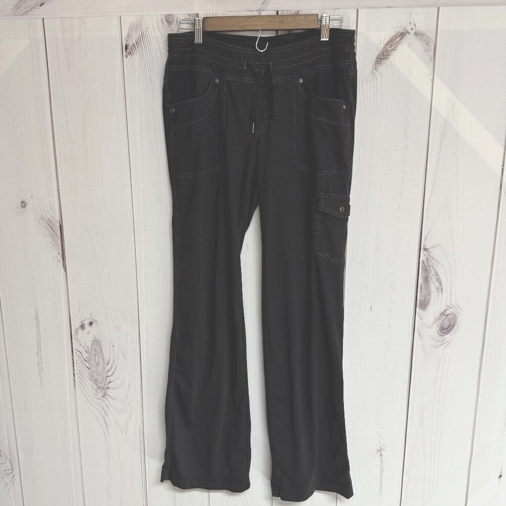 KÜHL Womens Mova Pants 6 Regular Black Stretch Cargo Hiking Travel EUC